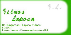 vilmos laposa business card